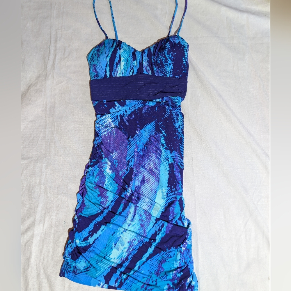 Y2K Babydoll Spaghetti Strapped Ruched Dress Size Small Grunge 90s